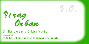 virag orban business card