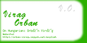 virag orban business card